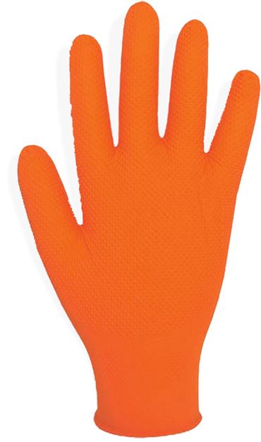 Image sur Gants jetables nitrile orange